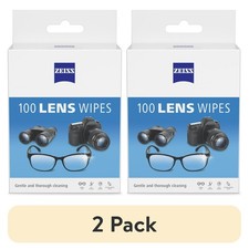 ZEISS Gentle and Thorough Cleaning Eyeglass Lens Cleaner Wipes, 100 Count 2 PACK