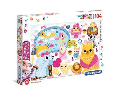 Clementoni 20167 Jewels 104pc Puzzle-Puppies Beauty & Spa