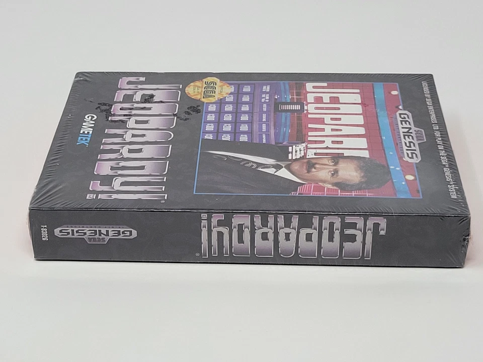 Jeopardy (Cardboard Box) Sega Genesis - Sealed V-Overlap - 1992 Free US Shipping - Image 3 of 4
