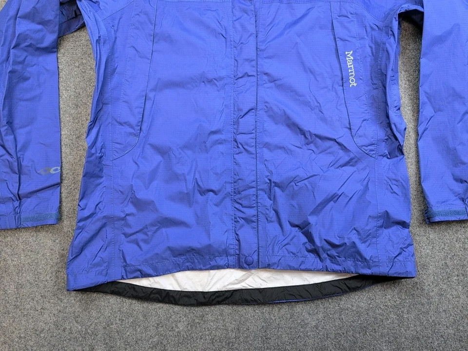 Chaqueta de lluvia Marmot para mujer XL exterior con capucha impermeable Ripstop azul Foto 4 de 4