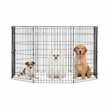 36 Inch Dog Pen 8 Panel Dog Playpen Indoor Outdoor Metal Puppy Pet Fence Port...