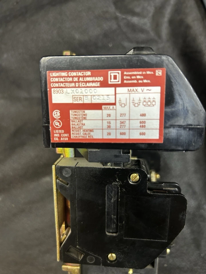 Contactor de iluminación Square D 8903LG40V02 bobina de 10 polos S12 120 VCA usado probado bueno Foto 2 de 2