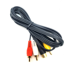 Sega Saturn AV RCA Cables Audio / Video Composite TV Cord Replacement (6 feet)