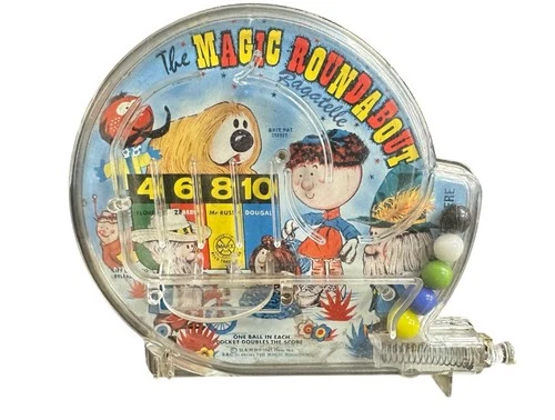 Vintage Louis Marx 1967 The Magic Roundabout Bagatelle Pin Ball Game Very Good
