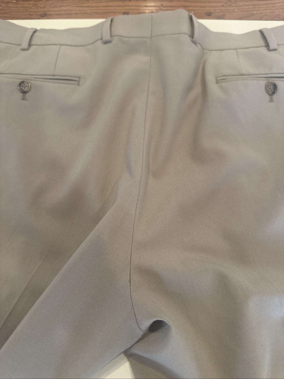 Lauren Ralph Lauren Black Label Dress Slacks 38x32 Taupe Flat. Preppy Quiet Lux thumbnail 9