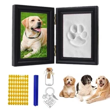Pet Paw Print Keepsake Kit,Dog Memorial Photo Frame Dog Memorial Gifts for Pa...