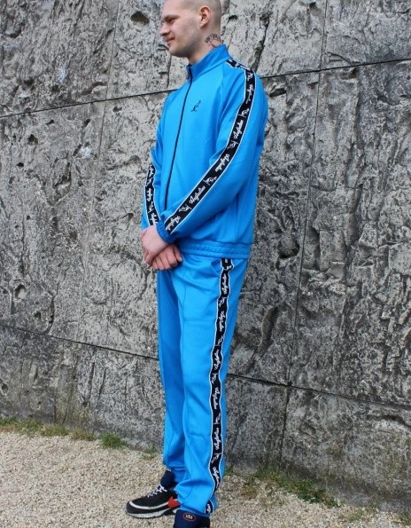  Voller TrainingsAnzug HERREN Australian Tape Light Volee Capri Blau  - Bild 3 von 4