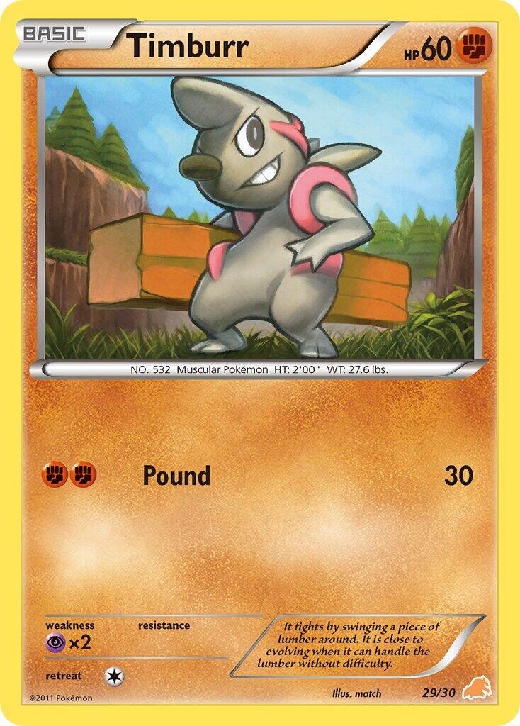 MP - Timburr (#29) BLW - 29/30 BW Trainer Kit: Excadrill & Zoroark