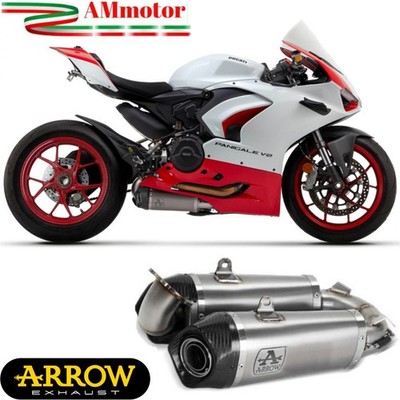 Arrow Ducati Panigale V2 2022 Auspuffendrohre Works Titan für Motorrad Racing