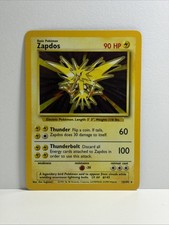 Carta Pokémon Zapdos 16/102 Set Base Holo RARA