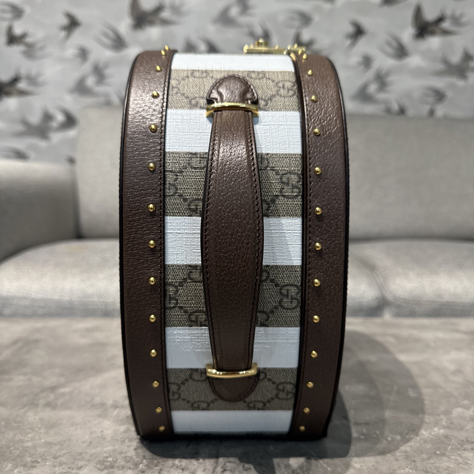 Gucci Bag Trunk Box GG Supreme Monogram Coated Canvas & Leather Gucci Savoy Case image 3