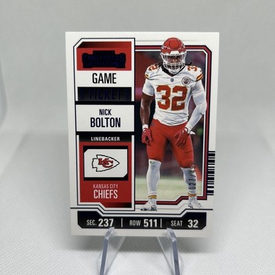2023 Panini Contenders - Nick Bolton #50 Blue Game Ticket /499