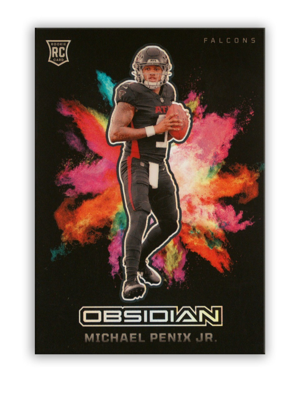2024 Panini Obsidian - Black Color Blast Michael Penix Jr. #5 (RC)
