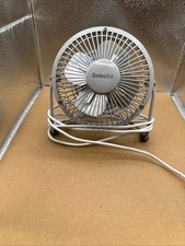 Work Office Desk Comfort Zone 4 Inch USB Powered Desk Fan - Silver