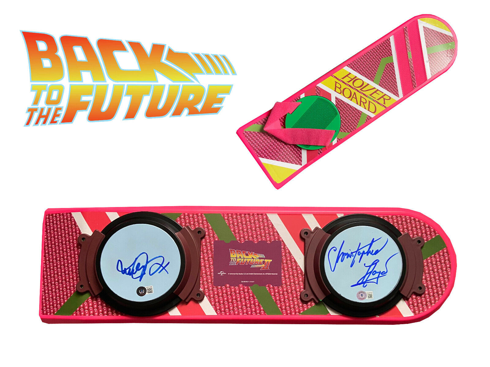 CHRISTOPHER LLOYD MICHAEL J 96％以上節約 FOX SIGNED TO BECKETT BACK THE 12月スーパーSALE HOVERBOARD FUTURE