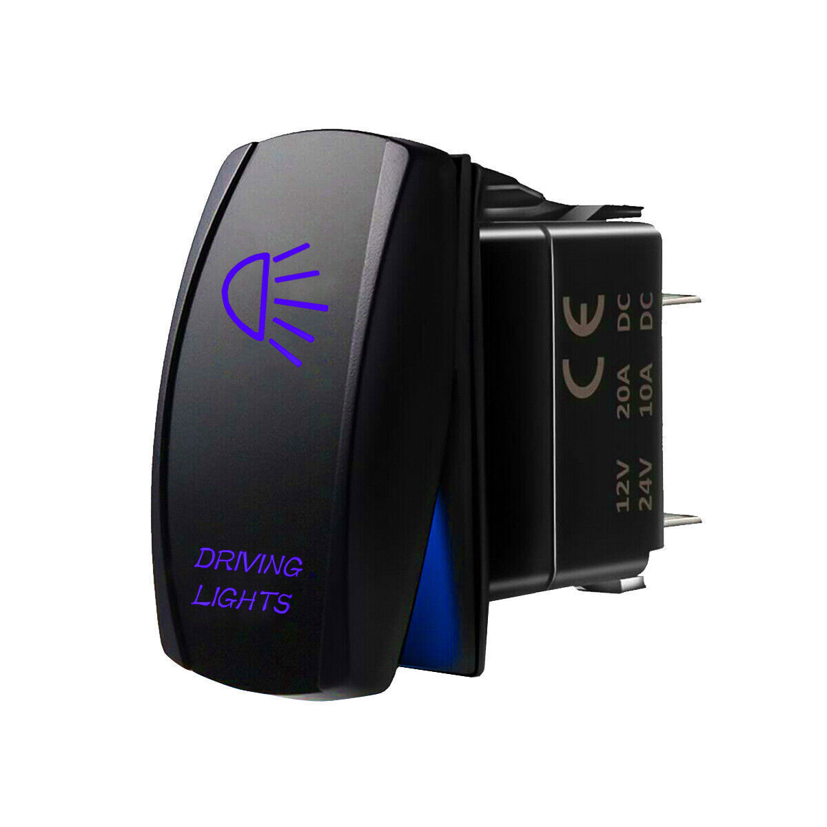 Carling Style Switch For Jeep Polaris Blue/Red/Green Illuminated Rocker Switch For ATV, UTV, Jeep, Truck - 5 Pin, 12V/24V Blue Red Green Backlit Switch - Foto 8