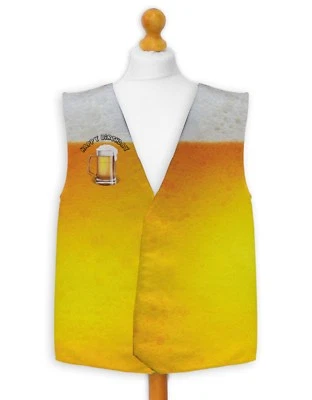 Happy Birthday Beer Design  - Novelty Costume Fancy Dress Waistcoat (4 sizes) - Image 1 of 2