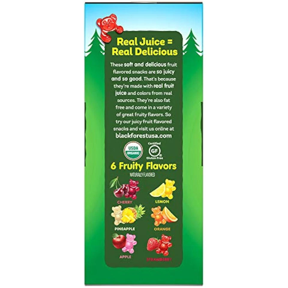 Caramelos orgánicos de osos de goma de la Selva Negra, bolsas de 0,8 onzas, 65 unidades Foto 3 de 4