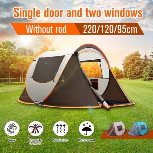 Throw Tent Outdoor Automatic Tents Double Layer Waterproof Camping Hiking Tent - Picture 1 of 14