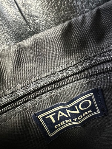 TANO N.Y. womens Blk Leather Shoulder Bag NNT - Picture 7 of 10