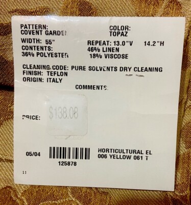 Robert Allen   Flowing Freely/Embroidered Floral 26.50'' W X 26.50'' L (Width 55'')