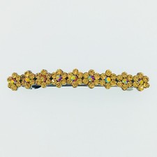 USA FLOWER BARRETTE use Swarovski Crystal Hair clip Hairpin Elegant Brown 12-17