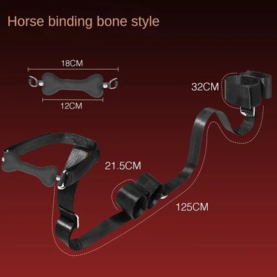 Handcuffs Ankle Cuff Fetish Slaves Binding Adjustable Set Silicon Mouth Gag Ball