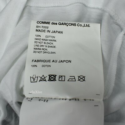 NWT Comme des Garcons Men's CDG Stussy No. 4 Logo White T-Shirt L