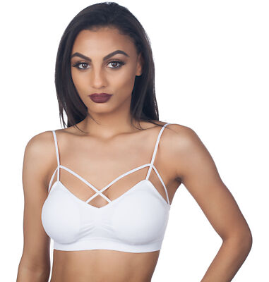 Anemone Ladies Wirless Unpadded Front Criss-Cross Bra Top