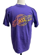 Vintage PNW EDMONDS Jazz Festival T-Shirt Purple Size XL USA Made Raised Graphic