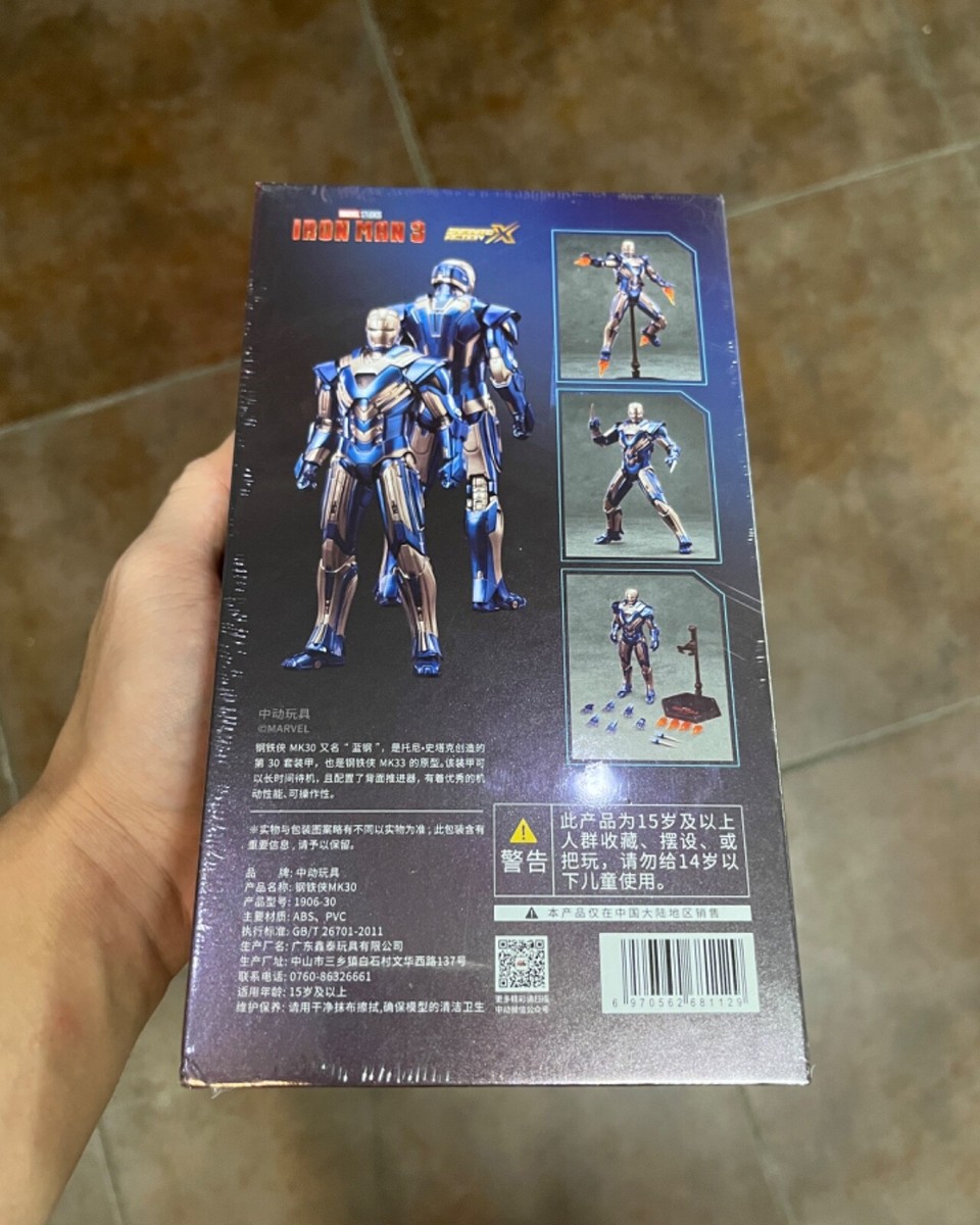 zd toys iron man mark 30 BLUE STEEL mark xxx iron man 3 marvel