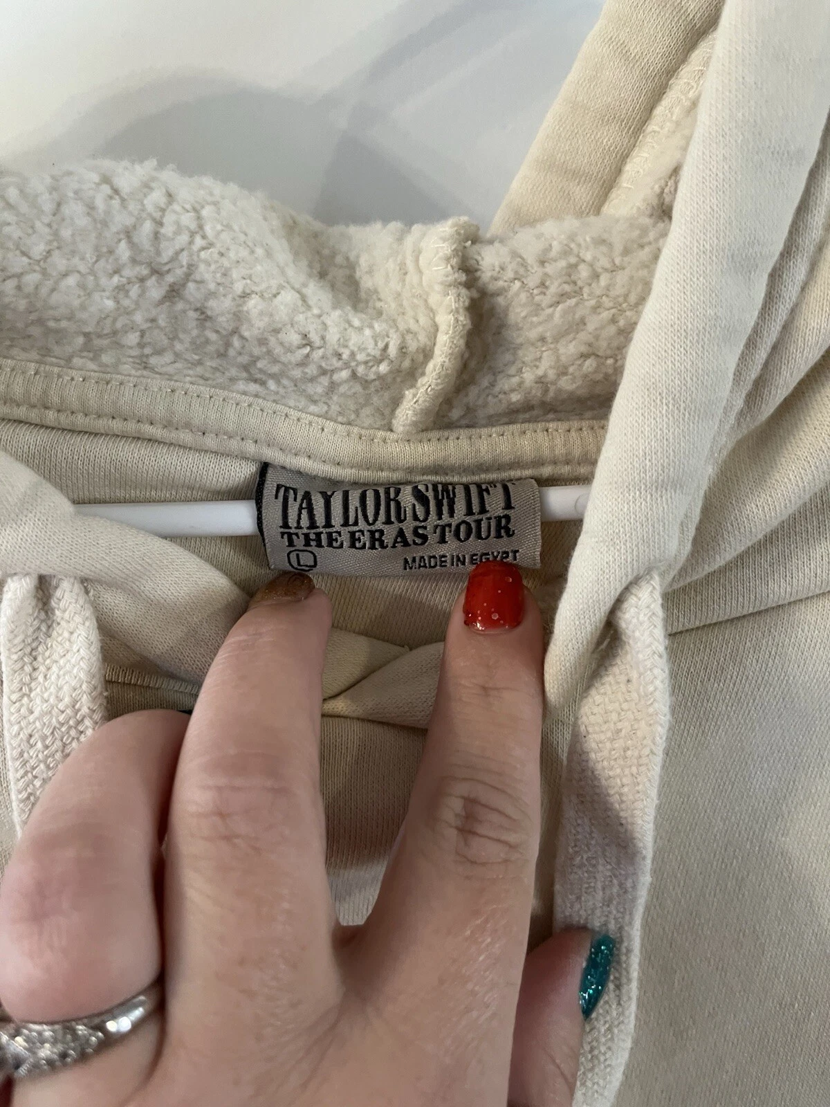 OFF WHITE Felpa con cappuccio Taylor Swift Eras Tour Cream XL merce ufficiale