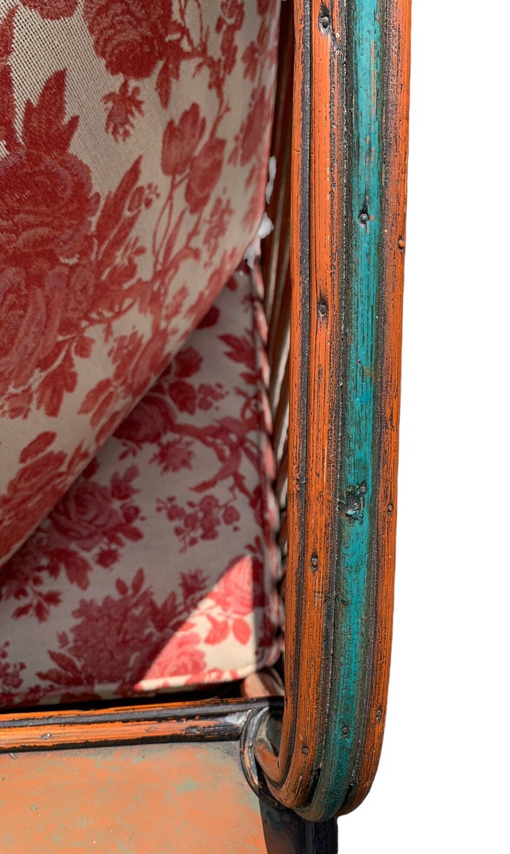 Heywood Wakefield Rattan Sofa Painted Stick Reed rare 1920s | eBay