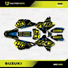 Black Yel Blue Rise Racing Graphic Kit fits Suzuki Drz400 Drz 400 Drz400sm 400sm