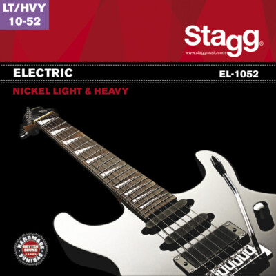 Nickel-plated Steel String Set for Electric Guitar, Light & Heavy