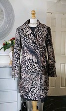 Star By Julien Macdonald Studded Animal Print Coat Jacket Brown Size 14
