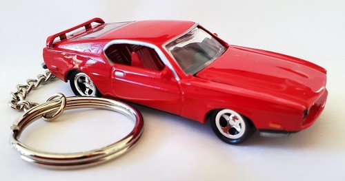 Keychain 1971 Ford Mustang Mach 1 Red James Bond 007 Diamonds '71 Rare Key Chain - Picture 2 of 7
