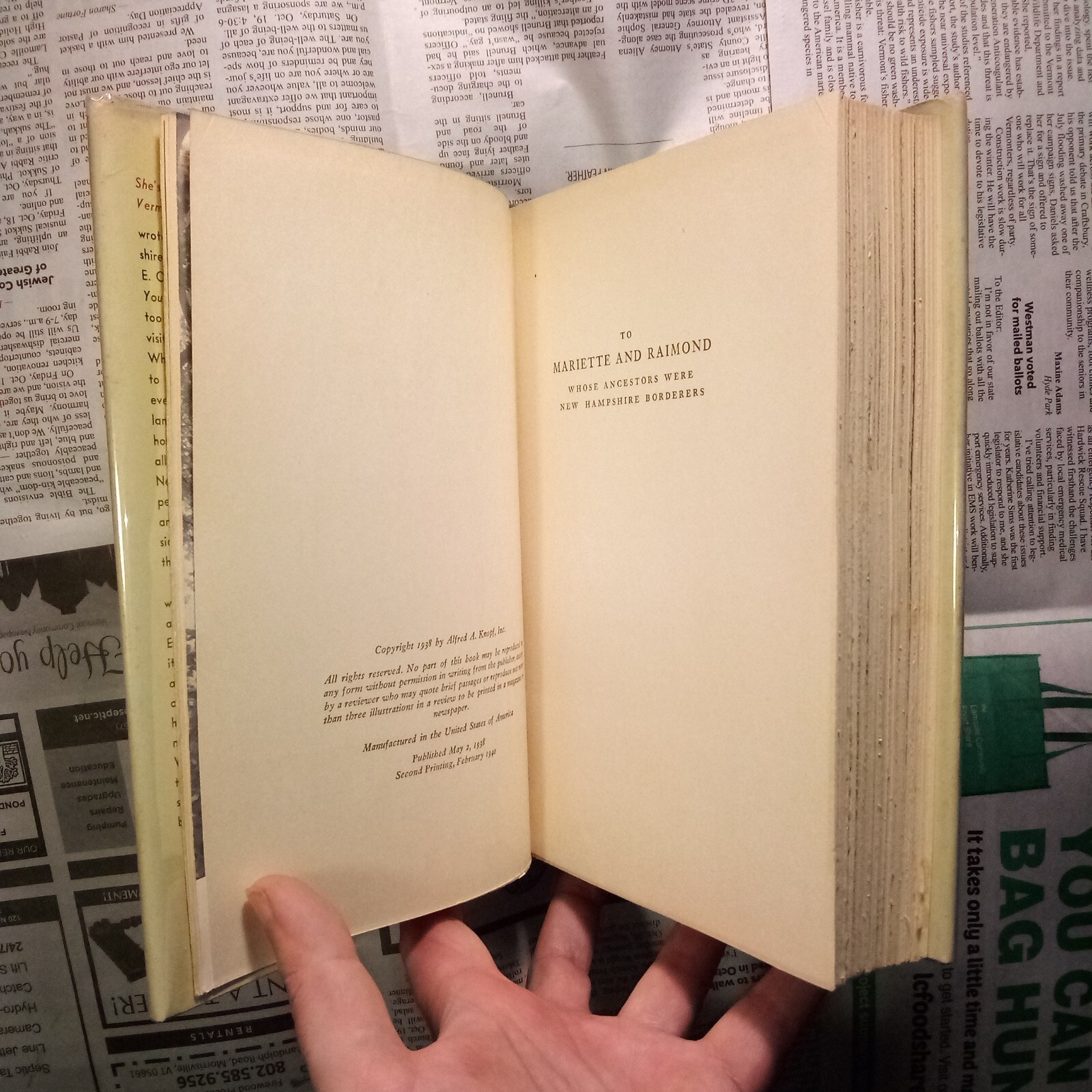 Let Me Show You New Hampshire - Ella Bowles - Roberts - Second Printing 1941