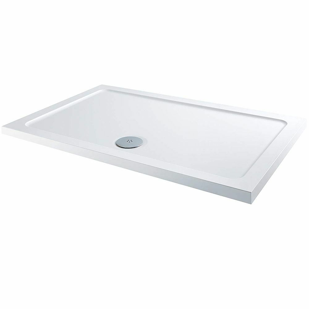 Shower Tray ABS Stone Rectangle White 900 x 760mm Low Profile