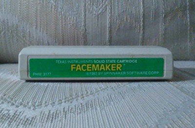 Texas Instruments Facemaker Game Cartridge 1983 Spinnaker Untested ATA4383