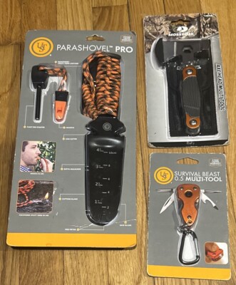 Mossy Oak Mini AXE + Hammer Multi Tool Parashovel Pro Kit + Survival Beast 0.5