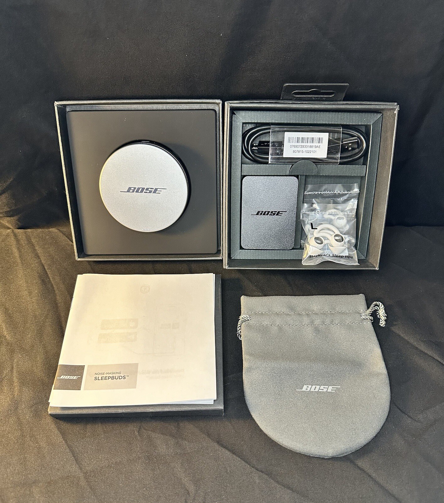 DEFECTIVE Bose Noise-Masking SleepBuds Earbuds w/ Box, Carry Pouch & Accessories-image