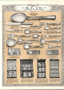 Wm Rogers & Son Chatham & Orleans Pattern Flatware 1924 Illustrated Catalog Page