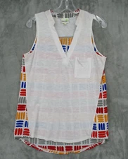 Anthropologie Porridge Blouse Womens Medium Abstract Sleeveless Mixed Media