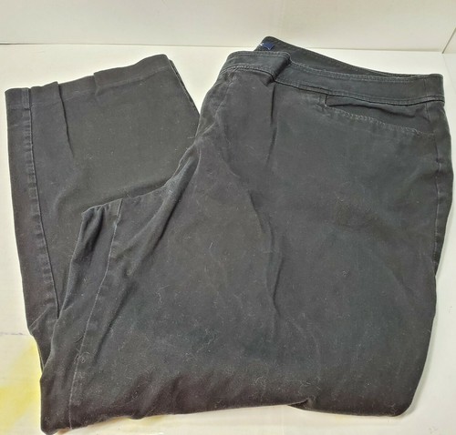 CHAPS SLACKS BLACK PLUS SIZE 22W INSEAM 