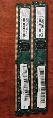 Transcend 2 x 2GB DDR2 800 (PC2 6400) JM800QLU-2G (4GB kit)