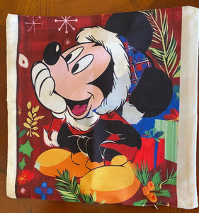 DISNEY-MICKEY MOUSE in AWE Pillow Cover- Christmas-12x12" with zipper