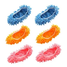 6 Pcs Microfiber Cleaning Mop Slippers Cover Shoes Dust Floor Cleaner Washable