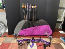 Diamond Archery by Bowtech Prism RH (Purple) Compound Bow, Bow Case & Accessorys