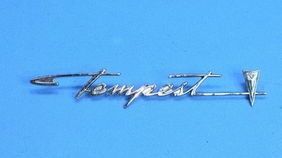 1961-64 PONTIAC TEMPEST FACTORY GM OEM SCRIPT TRIM EMBLEM Dash  Badge Logo 7''